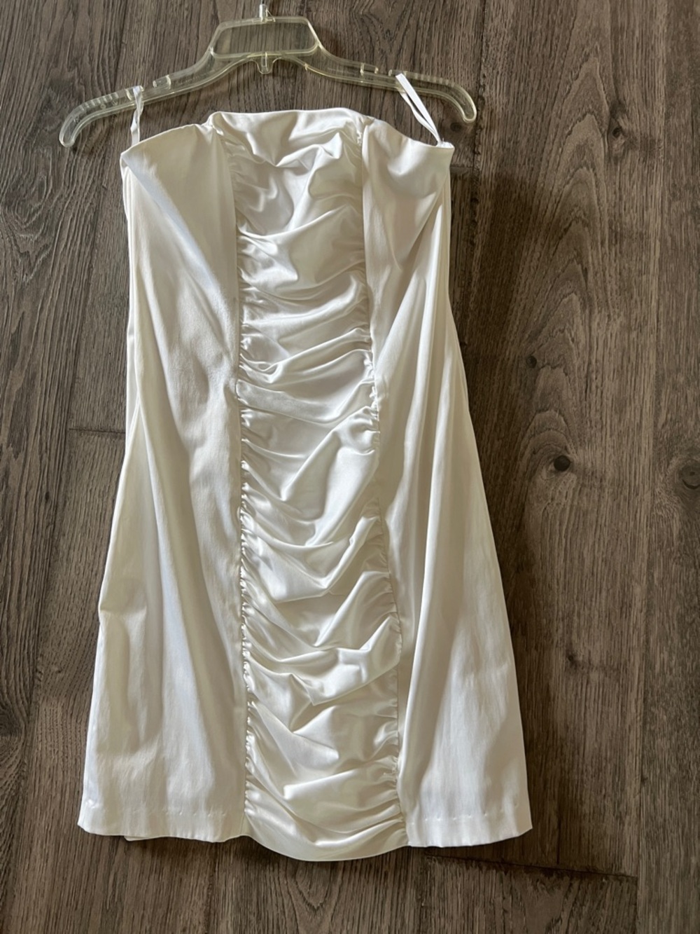 Gunne Sax White Satin Slip Dress by Jessica McClintock